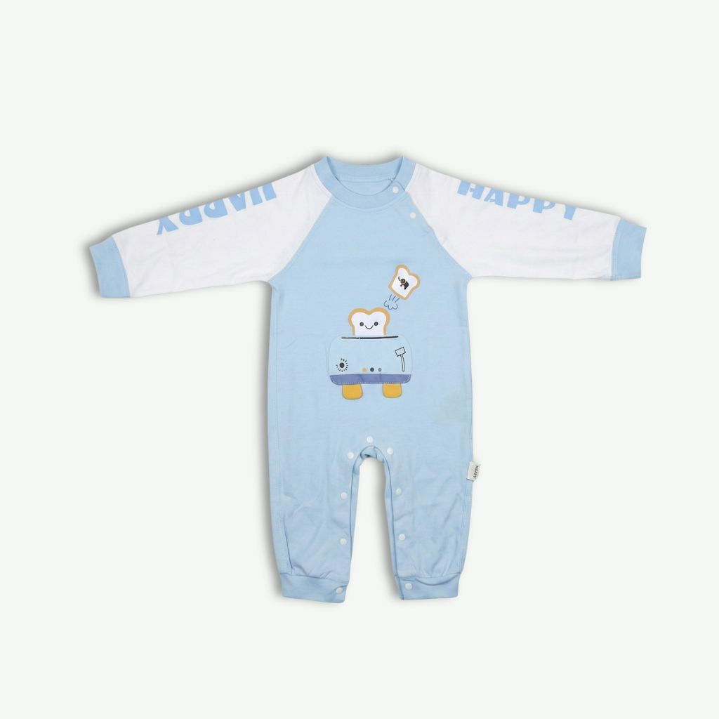 Romper Suit - Winter - White Blue