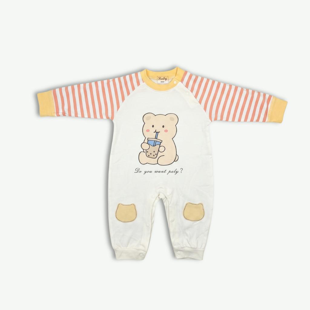 Romper Suit - Premium with Teddy Bear -Yellow