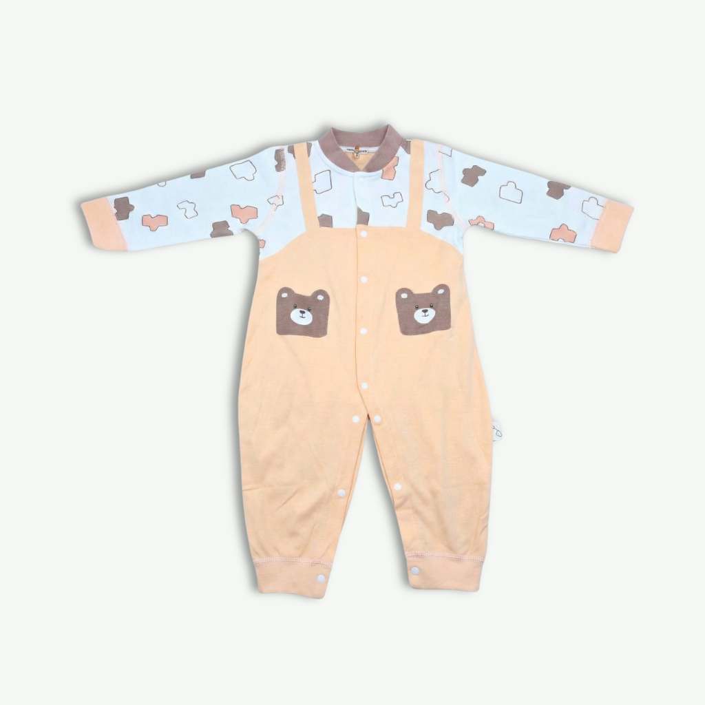 Romper Suit - Premium Peach with Strapped Style