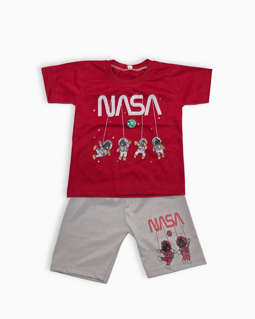 Little Astronaut Tshirt & Short Kit - Red
