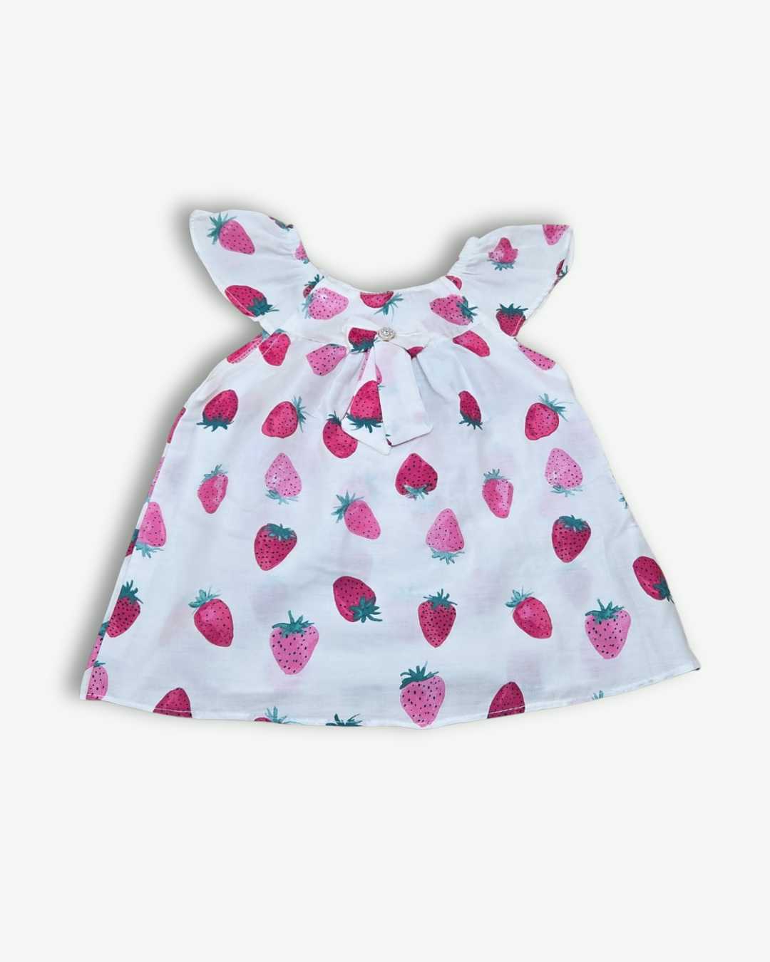 Strawberry Printed Frock 3pcs Set