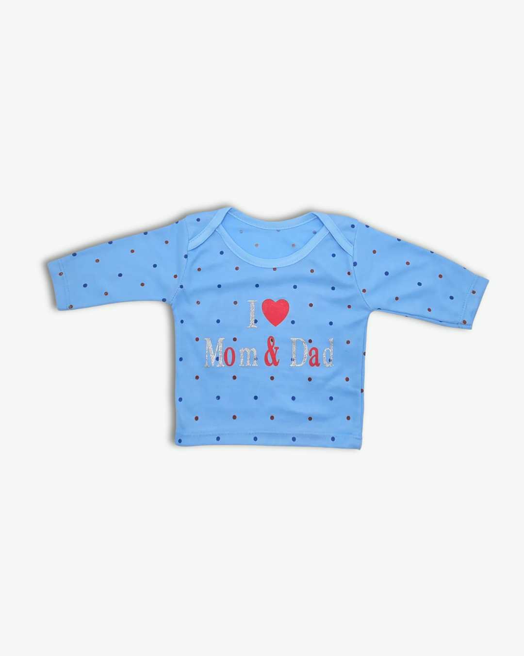 I Love Mom & Dad Newborn Baby Set-Blue