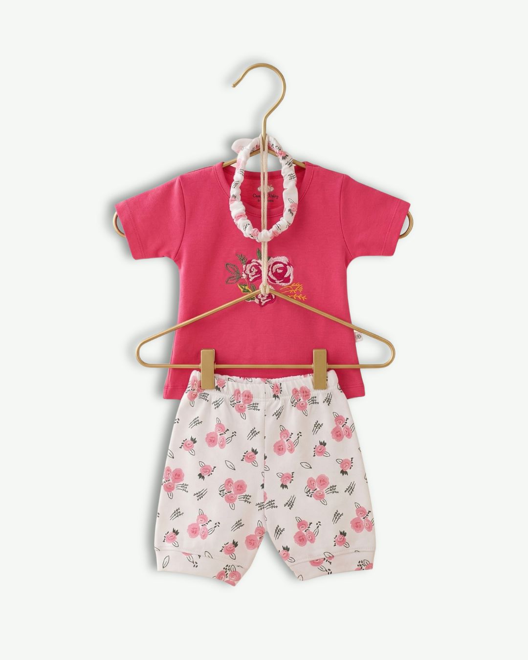 3-Piece Floral Summer Set for Girls - PInk