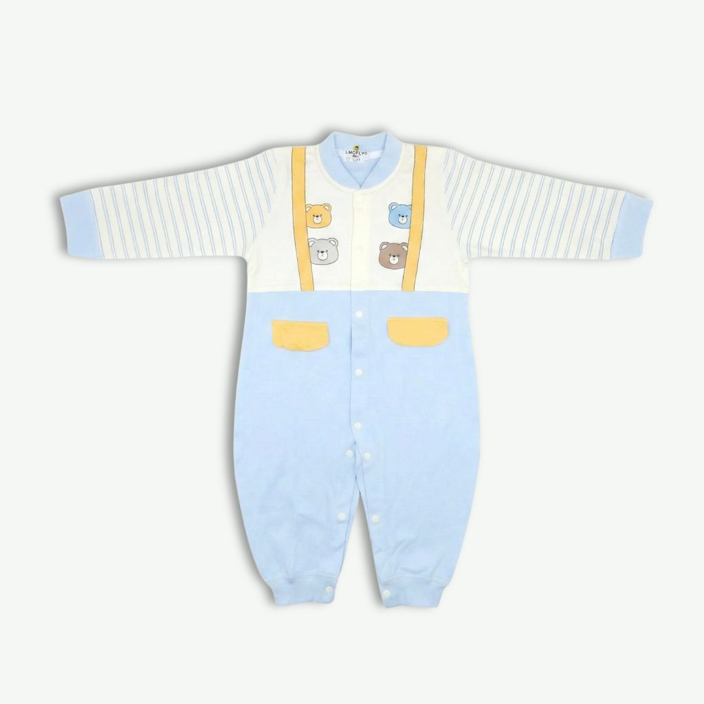 Romper Suit - Premium with Printed Straps - Blue