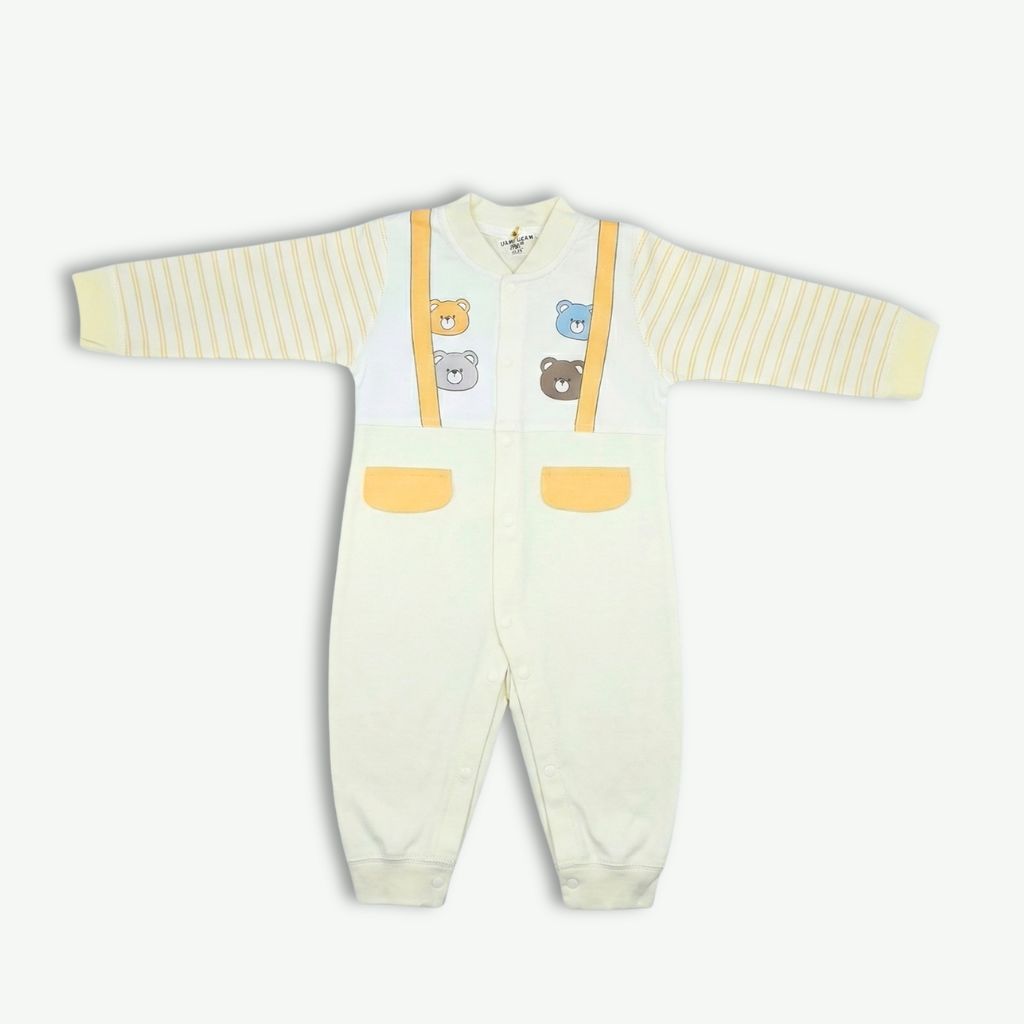 Romper Suit - Premium with Printed Straps-Yellow