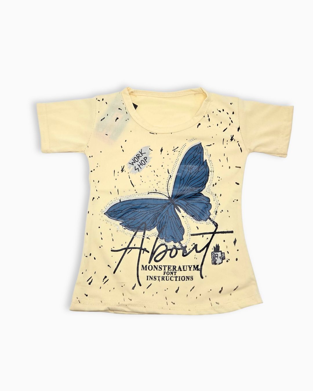Girls Artistic Butterfly Outfit Set - Zinc