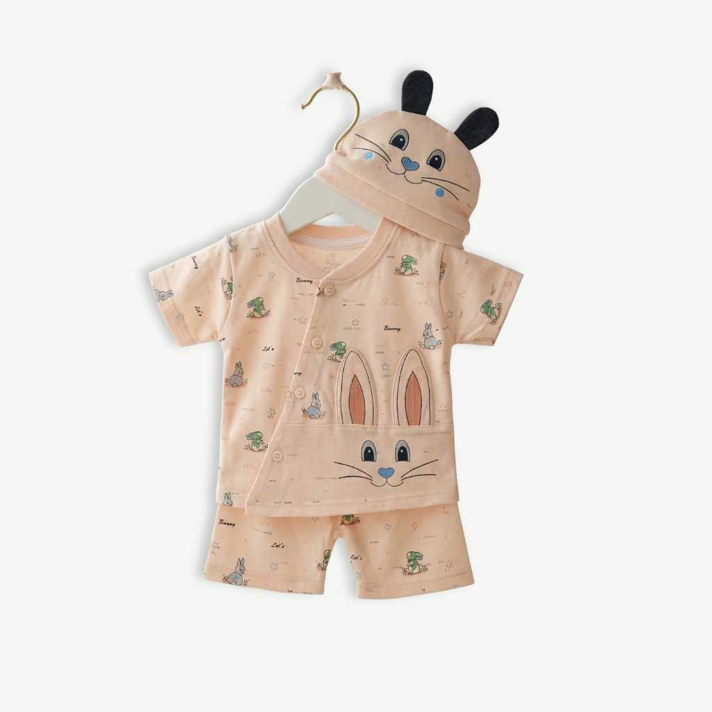 Baby Bunny Bliss 3pcs Set -Peach