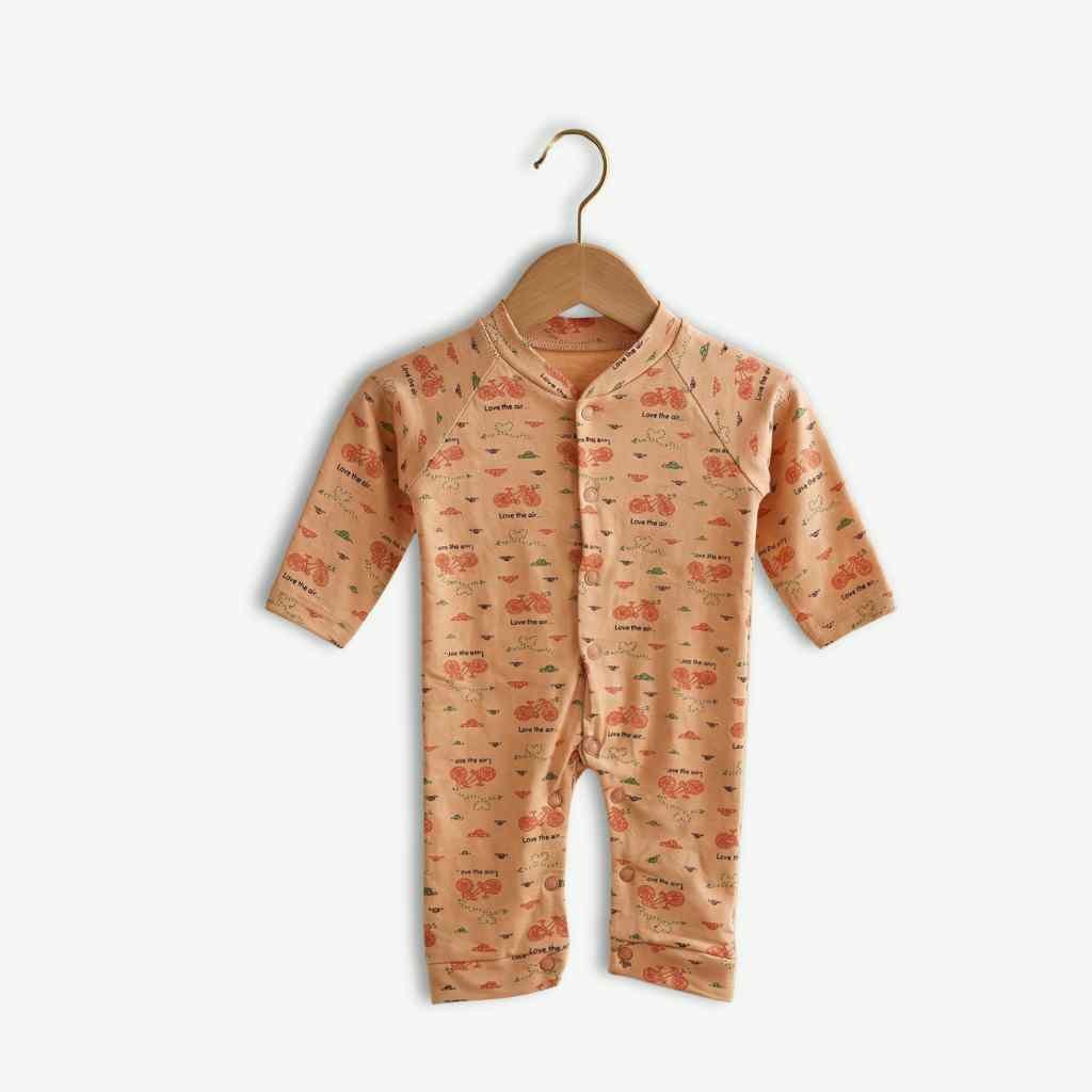 Baby Romper Soft Cotton-Peach