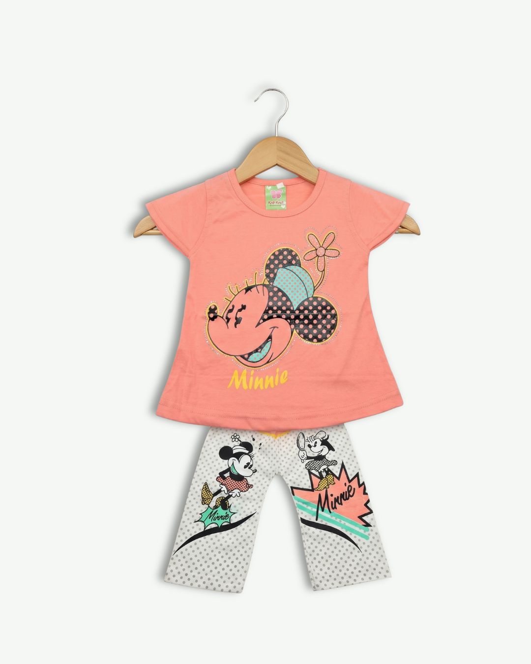 Baby Girls Minnie Summer Outfit 2pcs-Pink