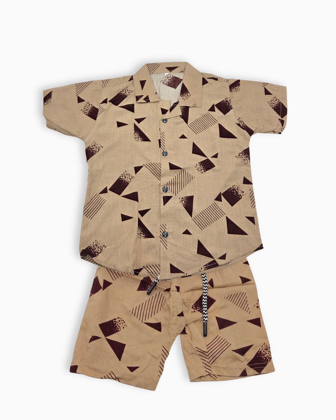Boys Geometric Abstract Shirt & Short Set