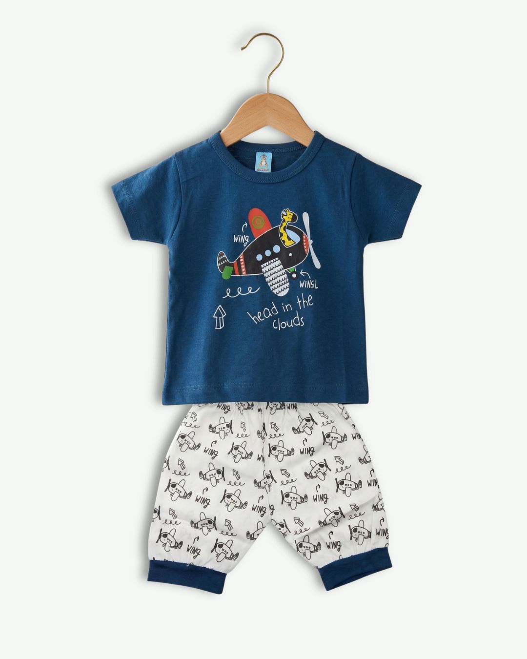 Boys T Shirt & Short Set -Airplane Theme -Blue