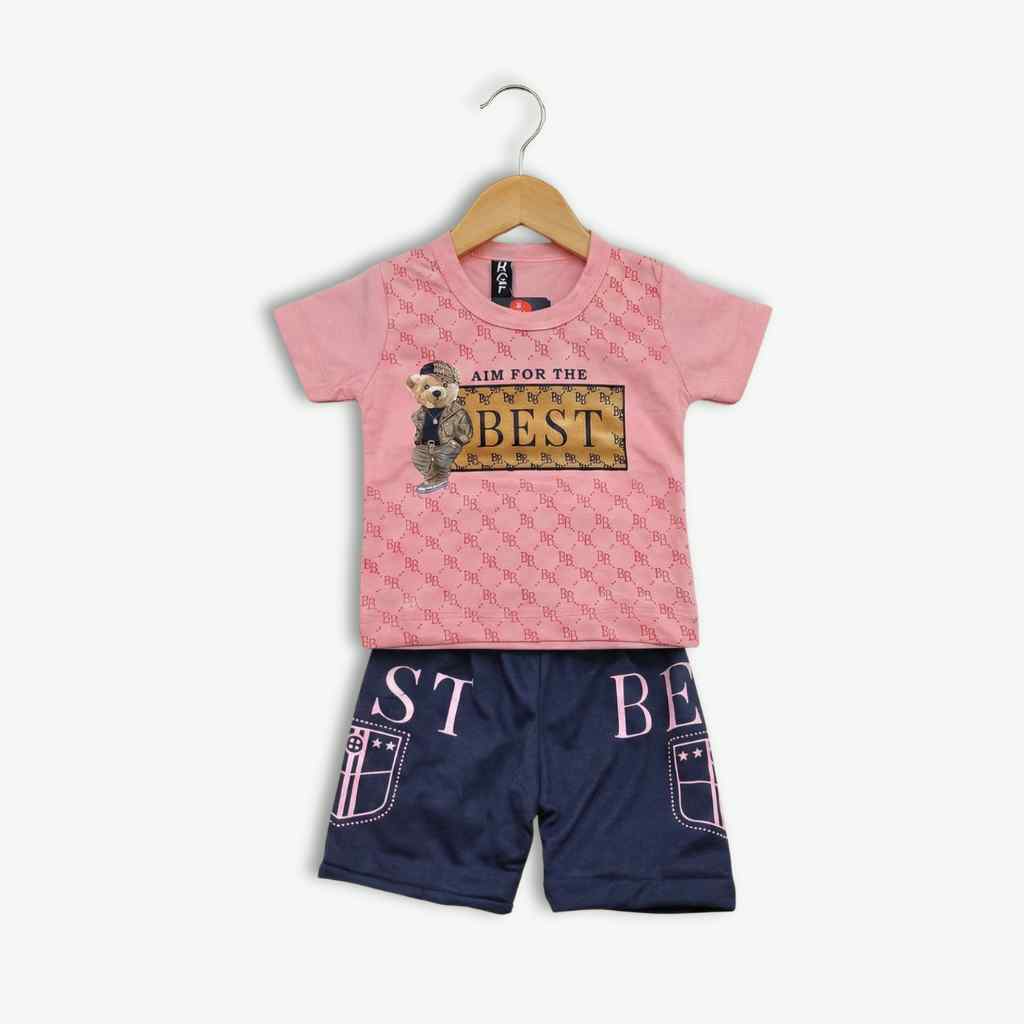 Casual Summer Suit for Baby Boys - Pink