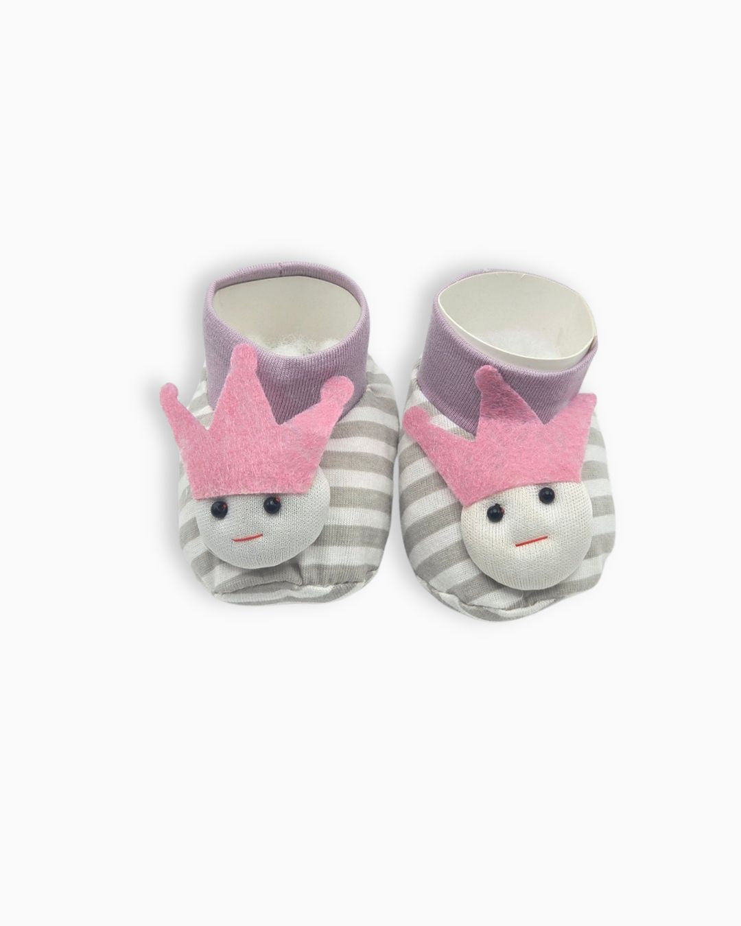 Crown Plush Baby Booties