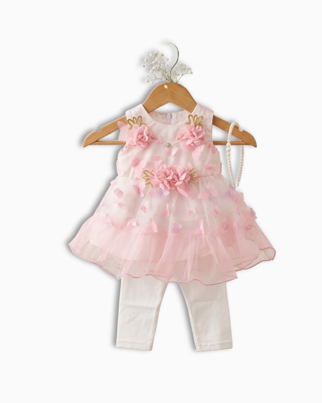 Floral Frock Girls-Pink