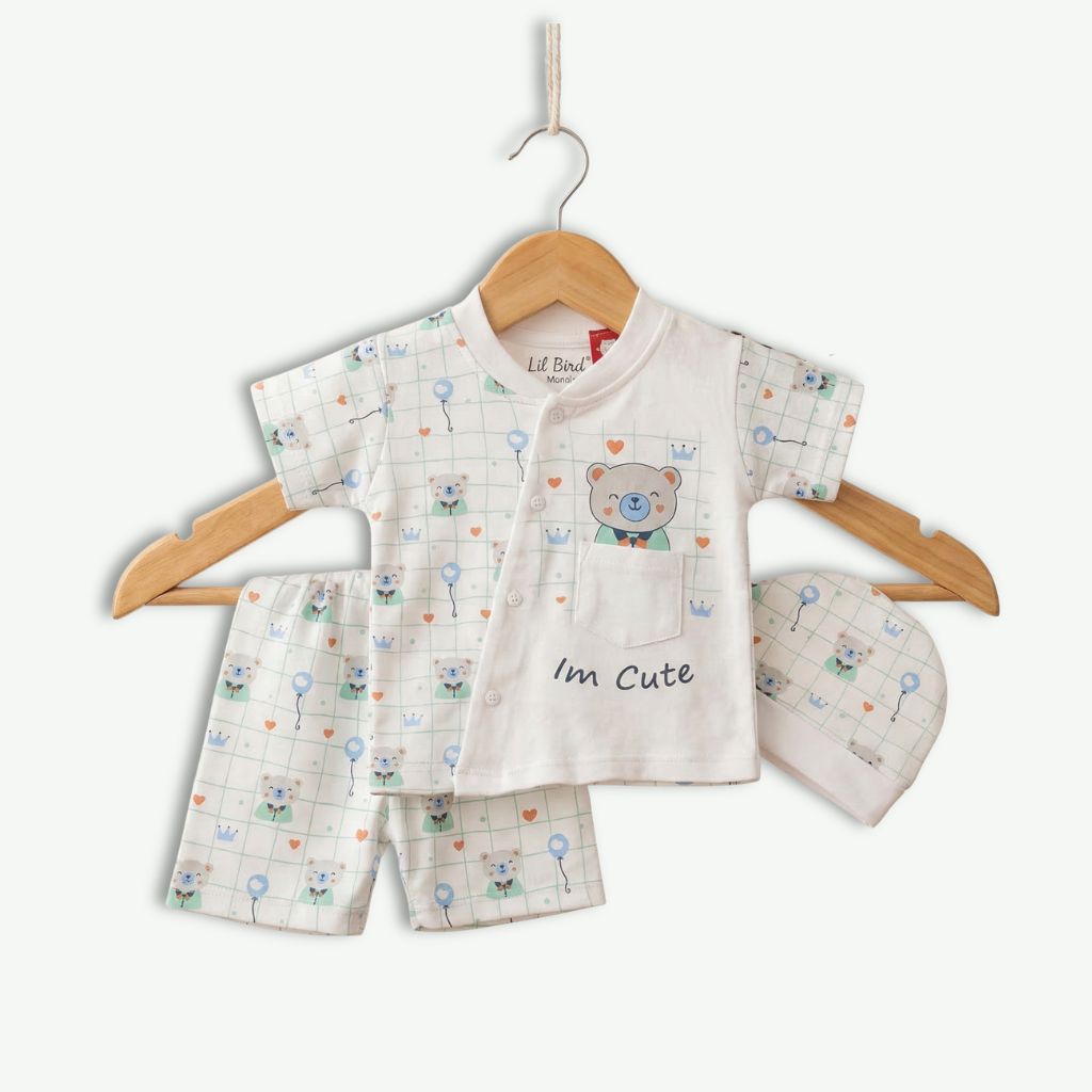 I m Cute Teddy 3-Piece Baby Set