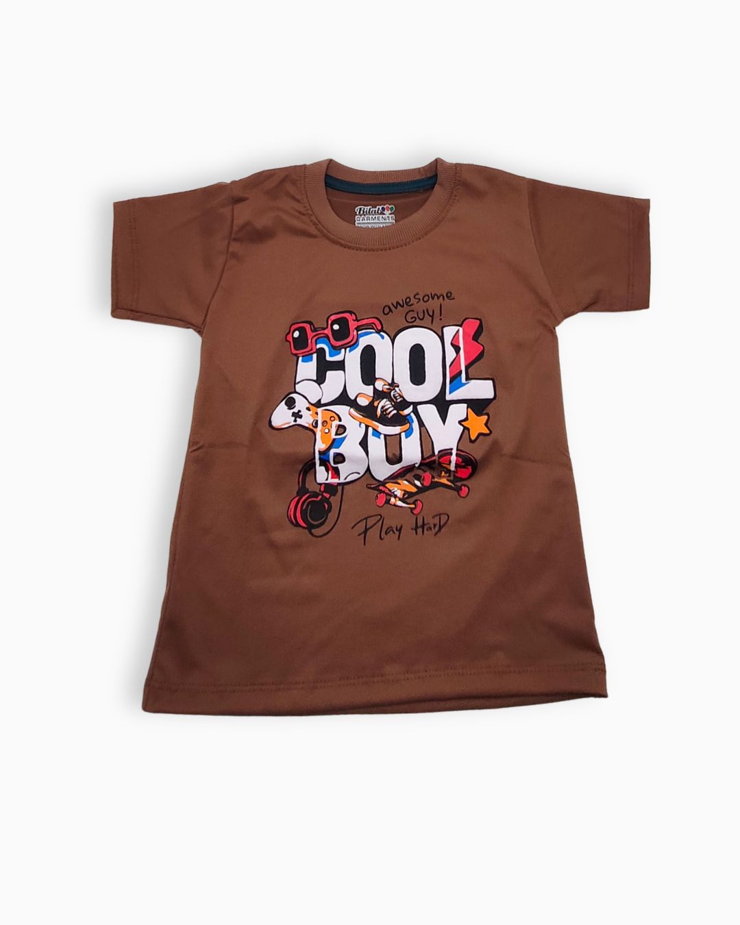 Kids 2-Piece Summer Playwear Set-Brown