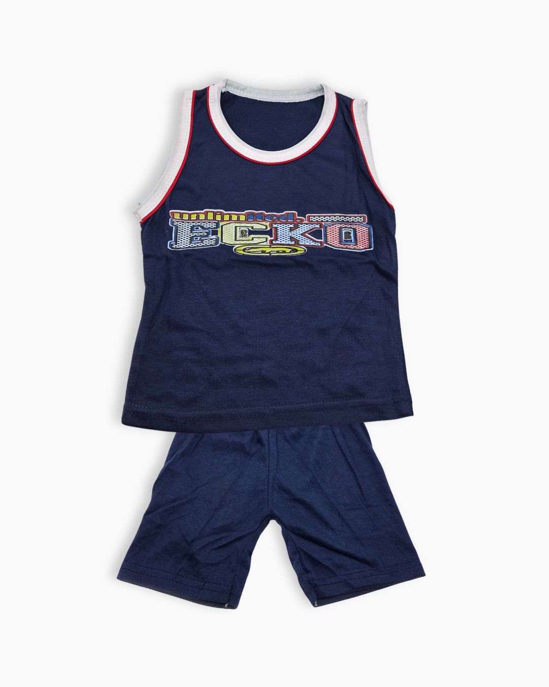 Kids Casual Sleeveless Sporty Set - Blue (Ecko Print)