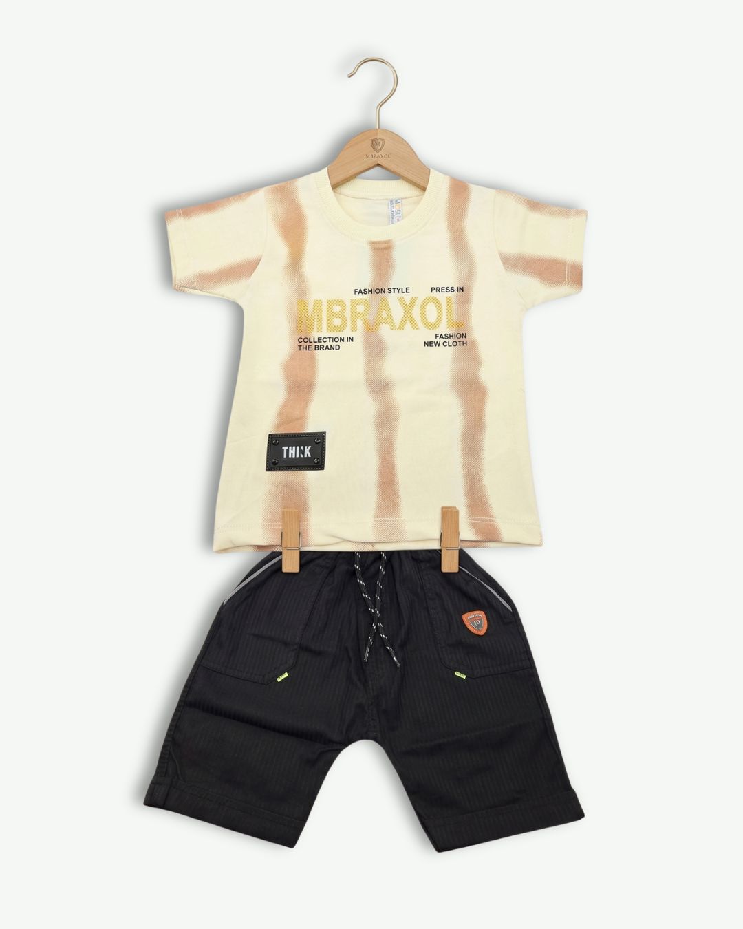 Little Explorer Stripe Set - Light Brown