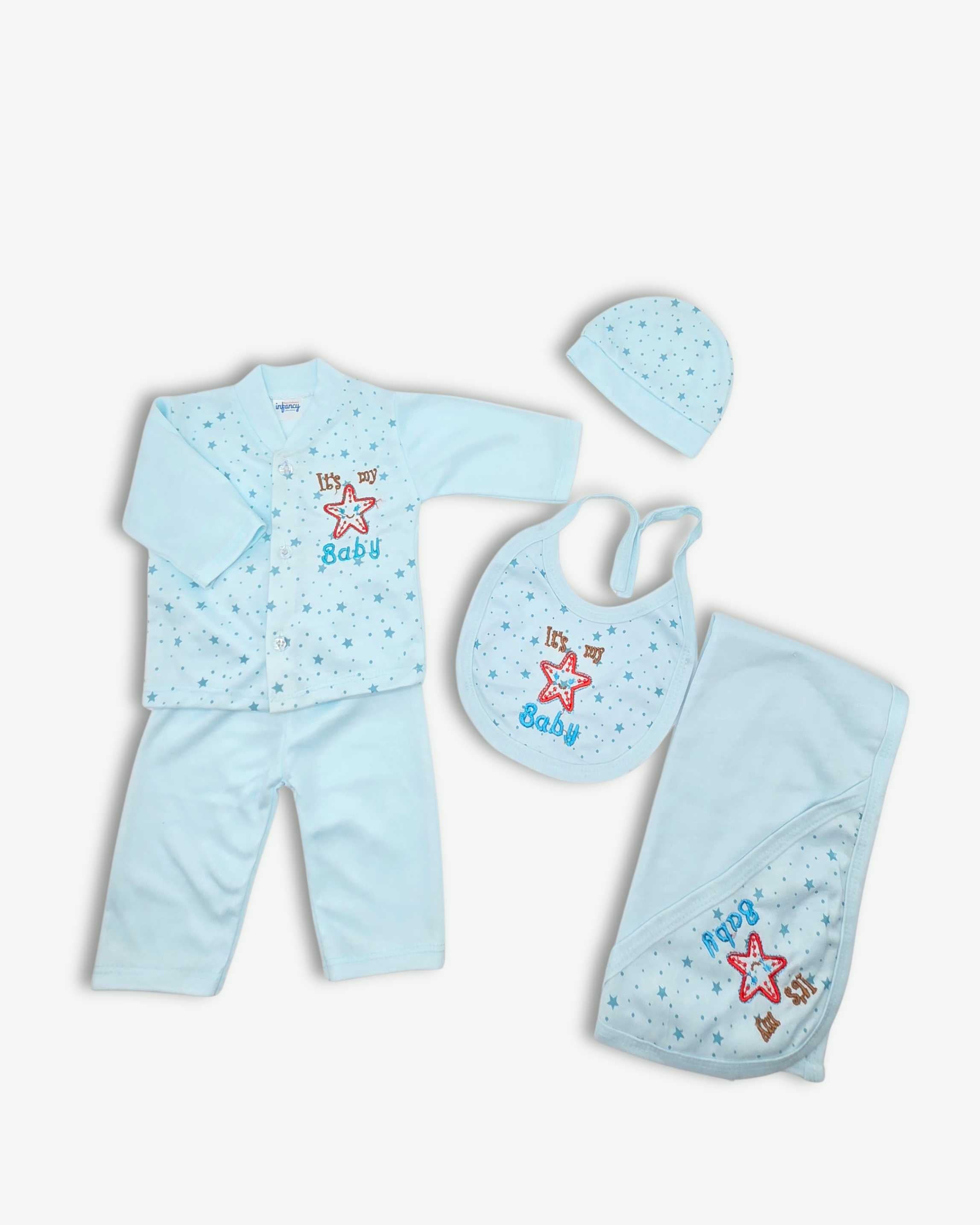 New Born Baby Starter Kit-5 pcs-Light Blue
