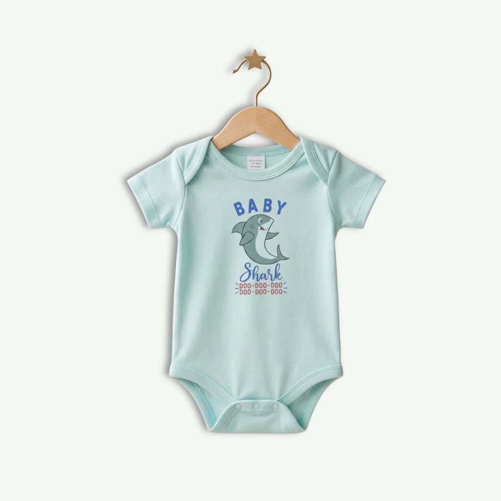 New Born Baby shark Theme Onesie