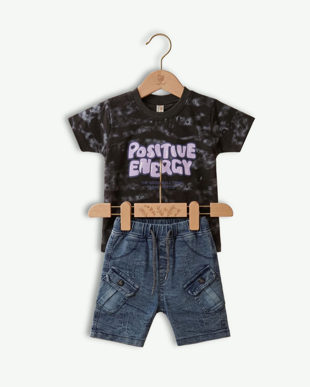 Positive Energy Denim Set - Black