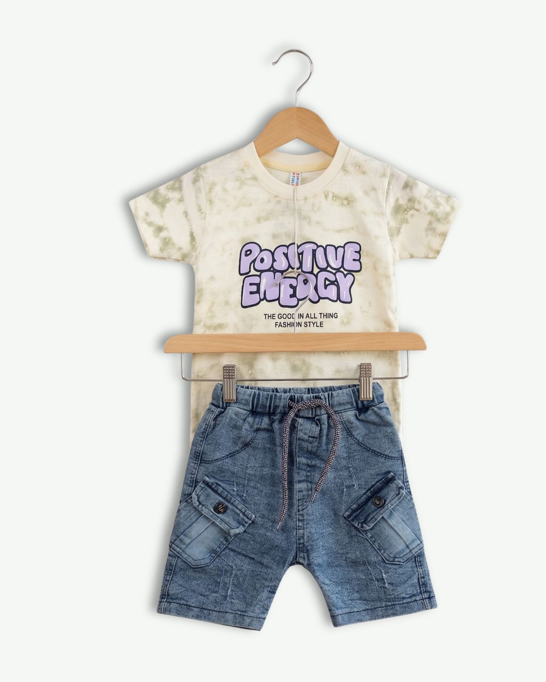 Positive Energy Denim Set - Cream