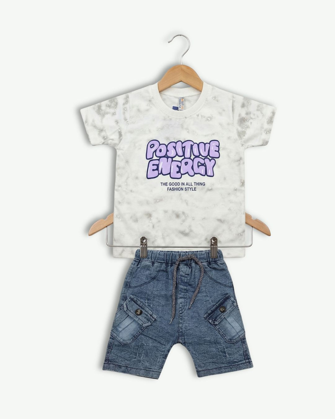 Positive Energy Denim Set - White