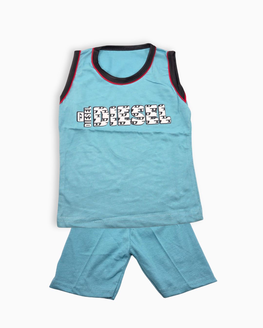 Summer T-Shirt & Shorts Set- Light Blue