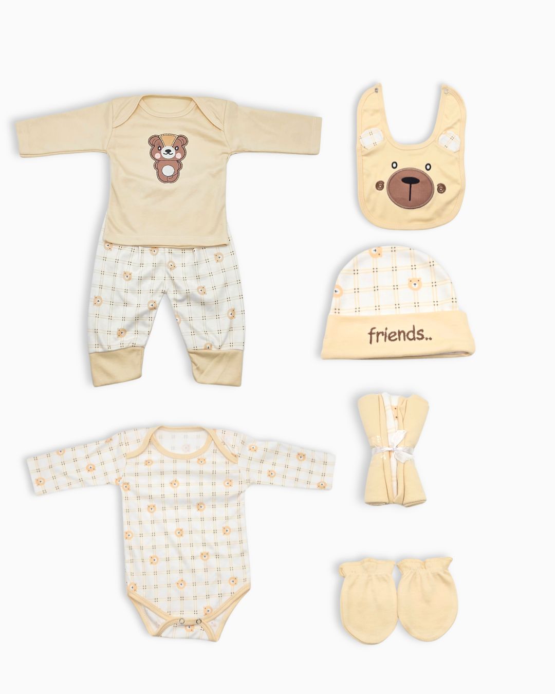 The Beary Friends Set 7-Piece -Beige