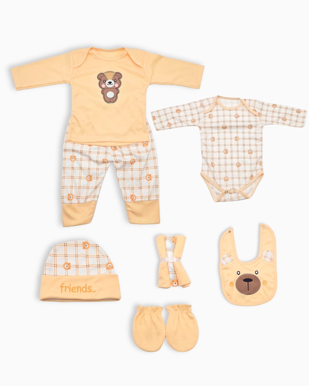 The Beary Friends Set 7-Piece - Peach