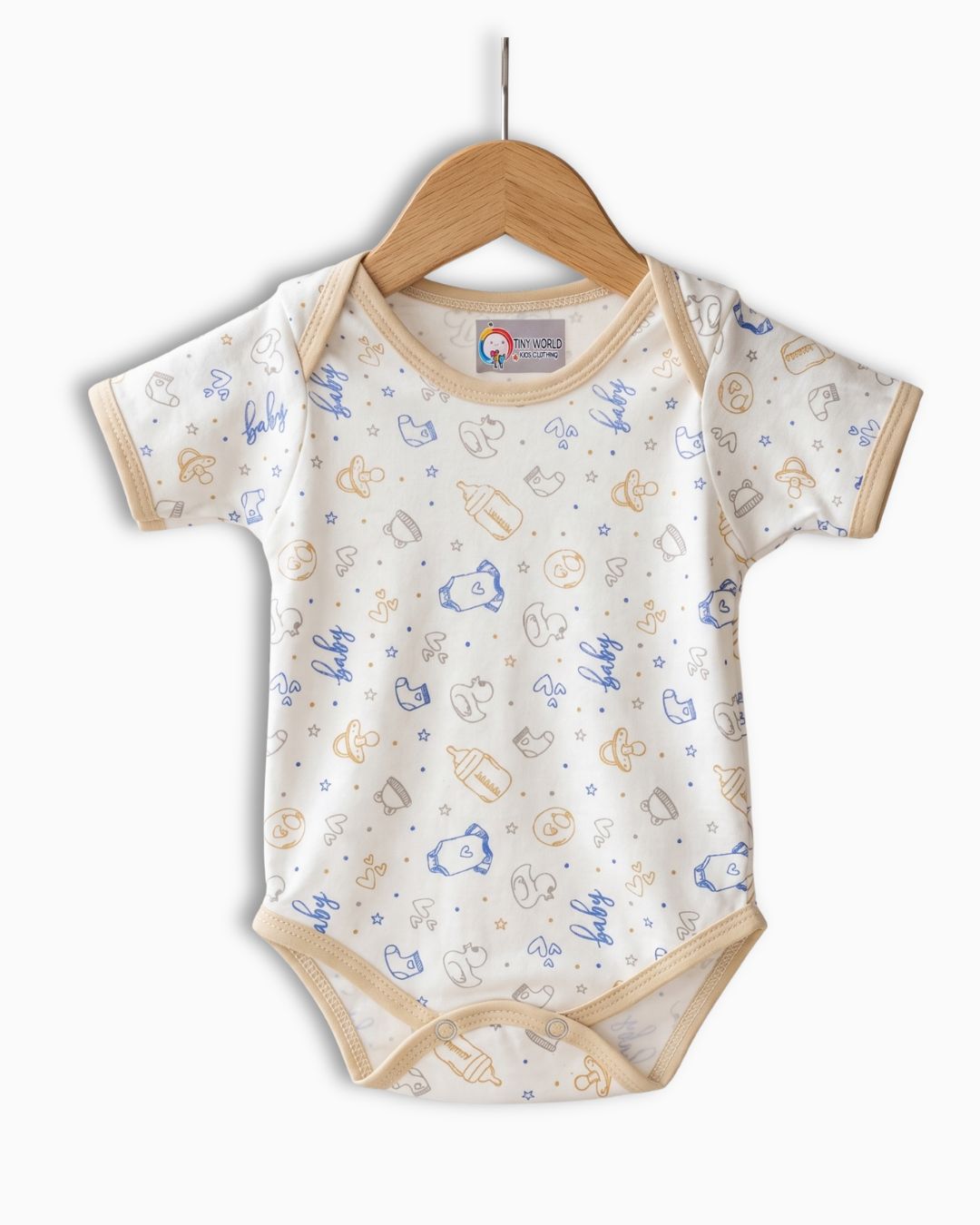 Tiny Treasures Print Short Sleeve Cotton Bodysuit
