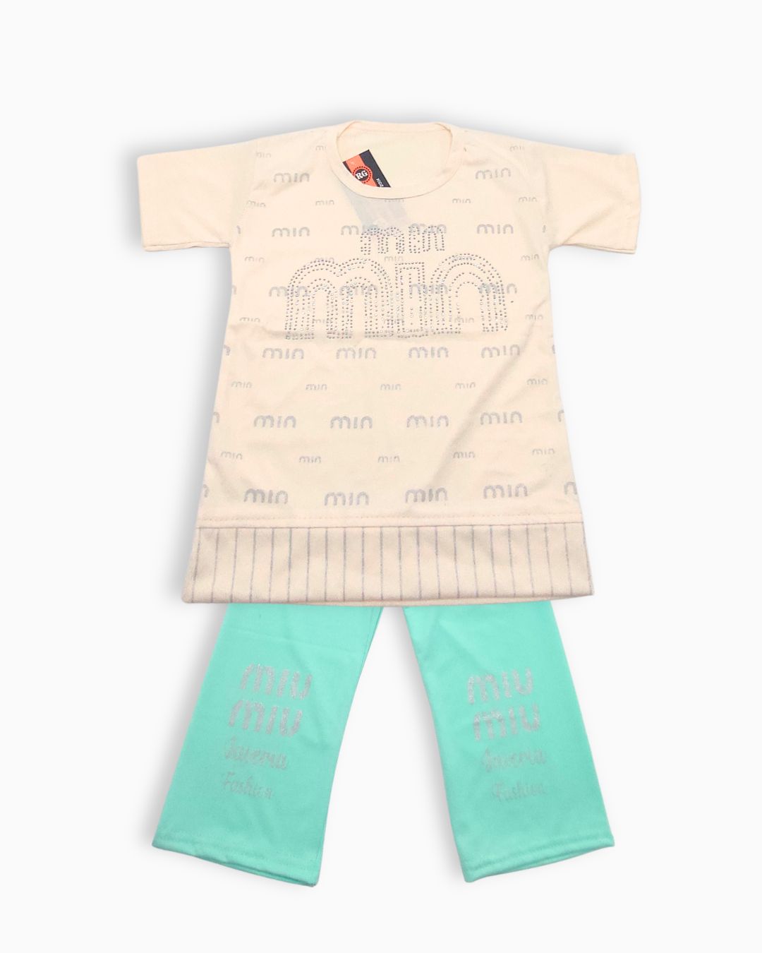 Toddler Summer Clothing Set - Cream & Mint