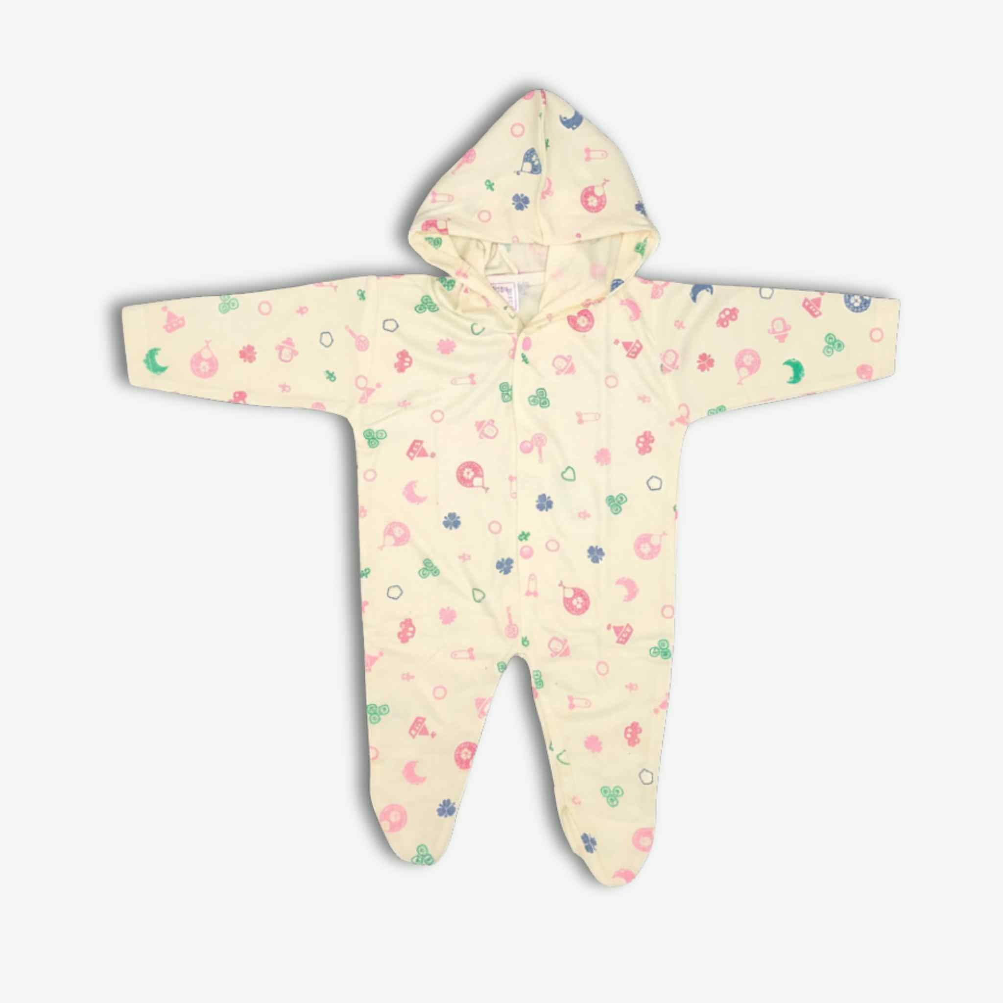 Romper Suit Daily Wear - Hooded - Yellow