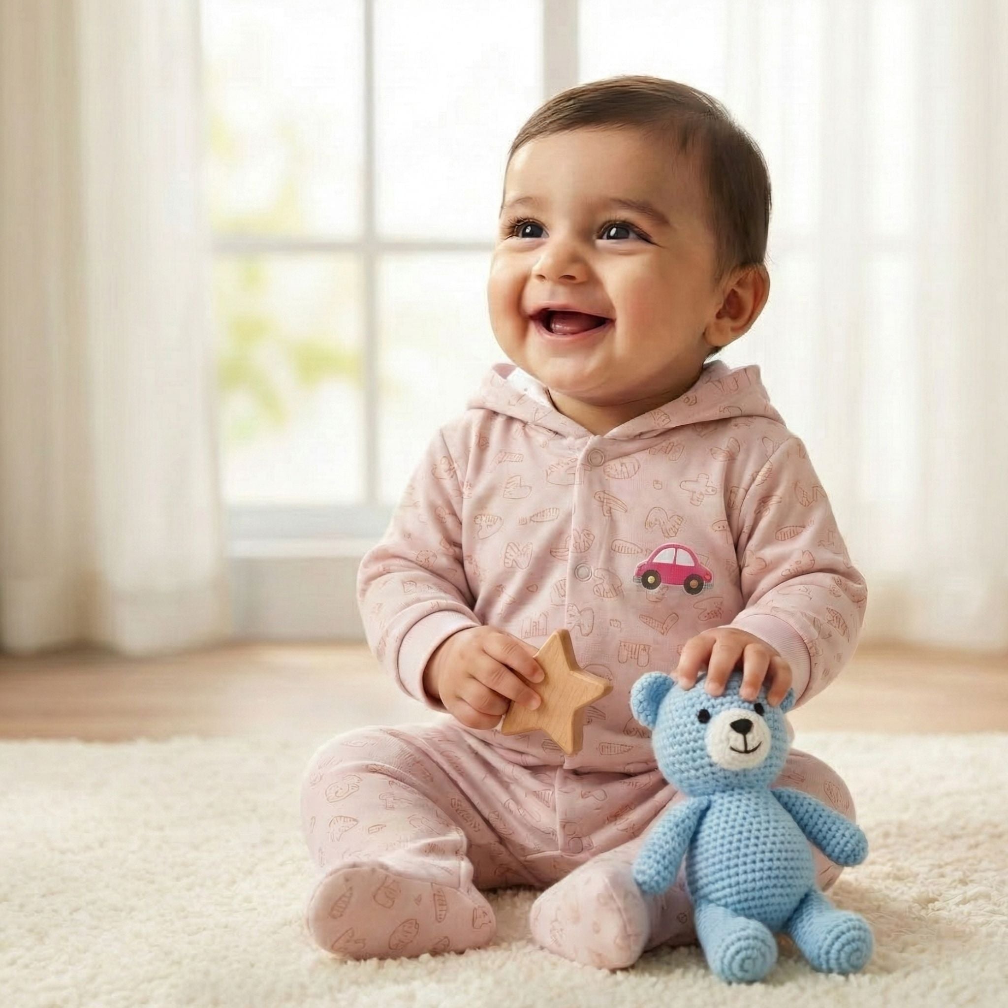 Romper Suit Daily Wear - Hooded