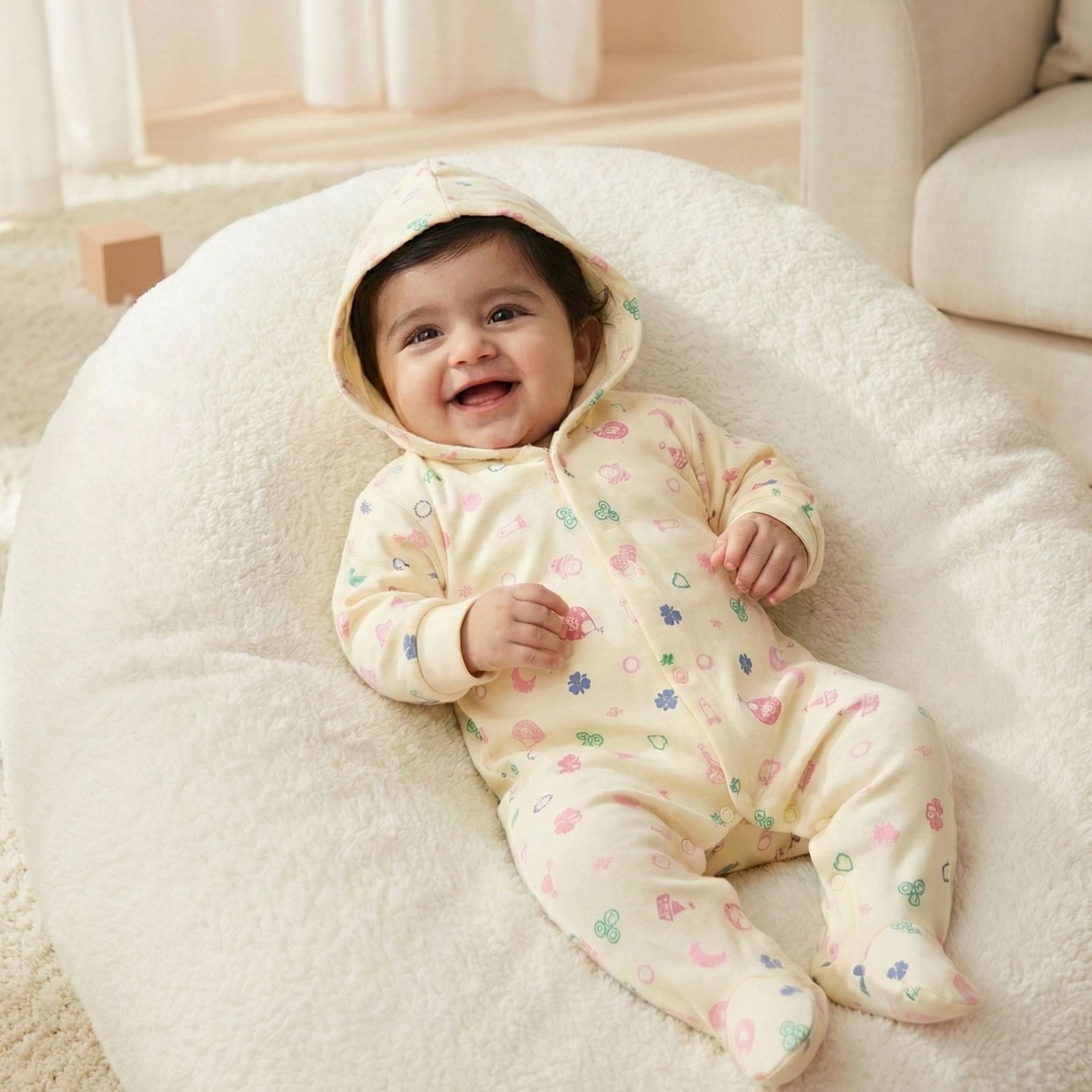 Romper Suit Daily Wear - Hooded