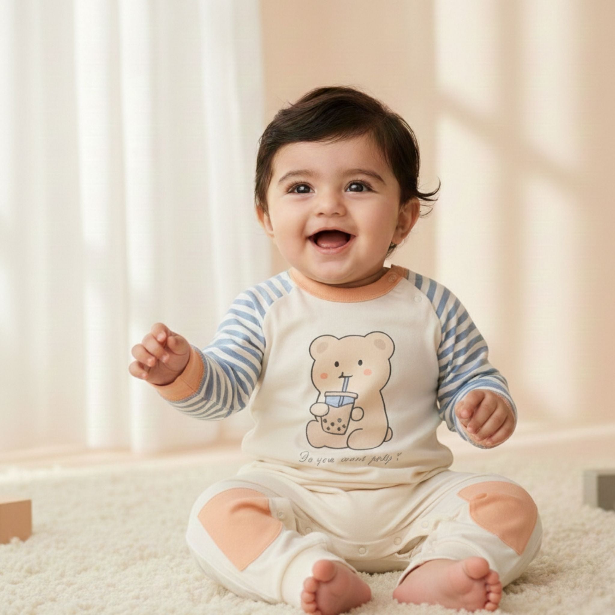 Romper Suit - Premium with Teddy Bear