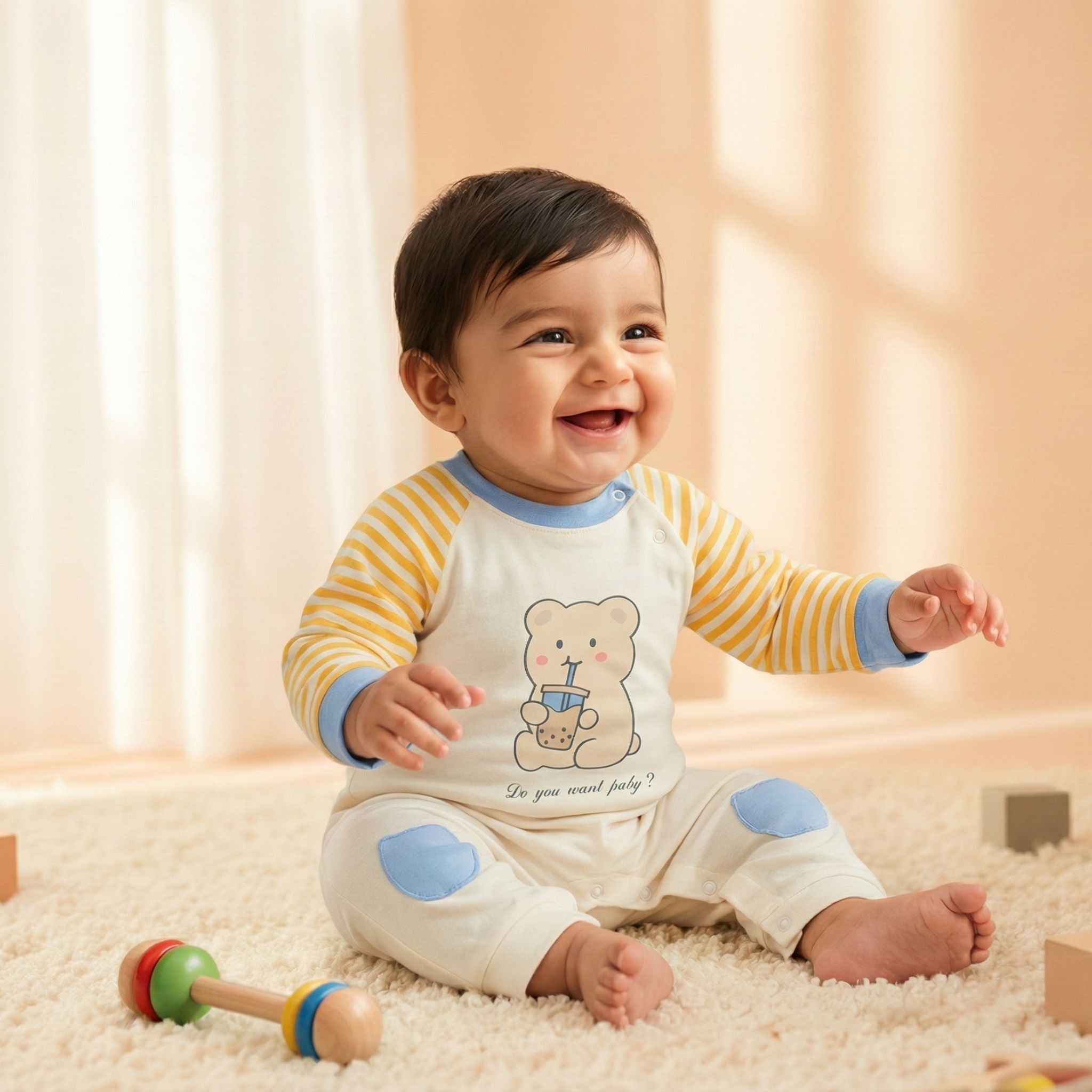 Romper Suit - Premium with Teddy Bear