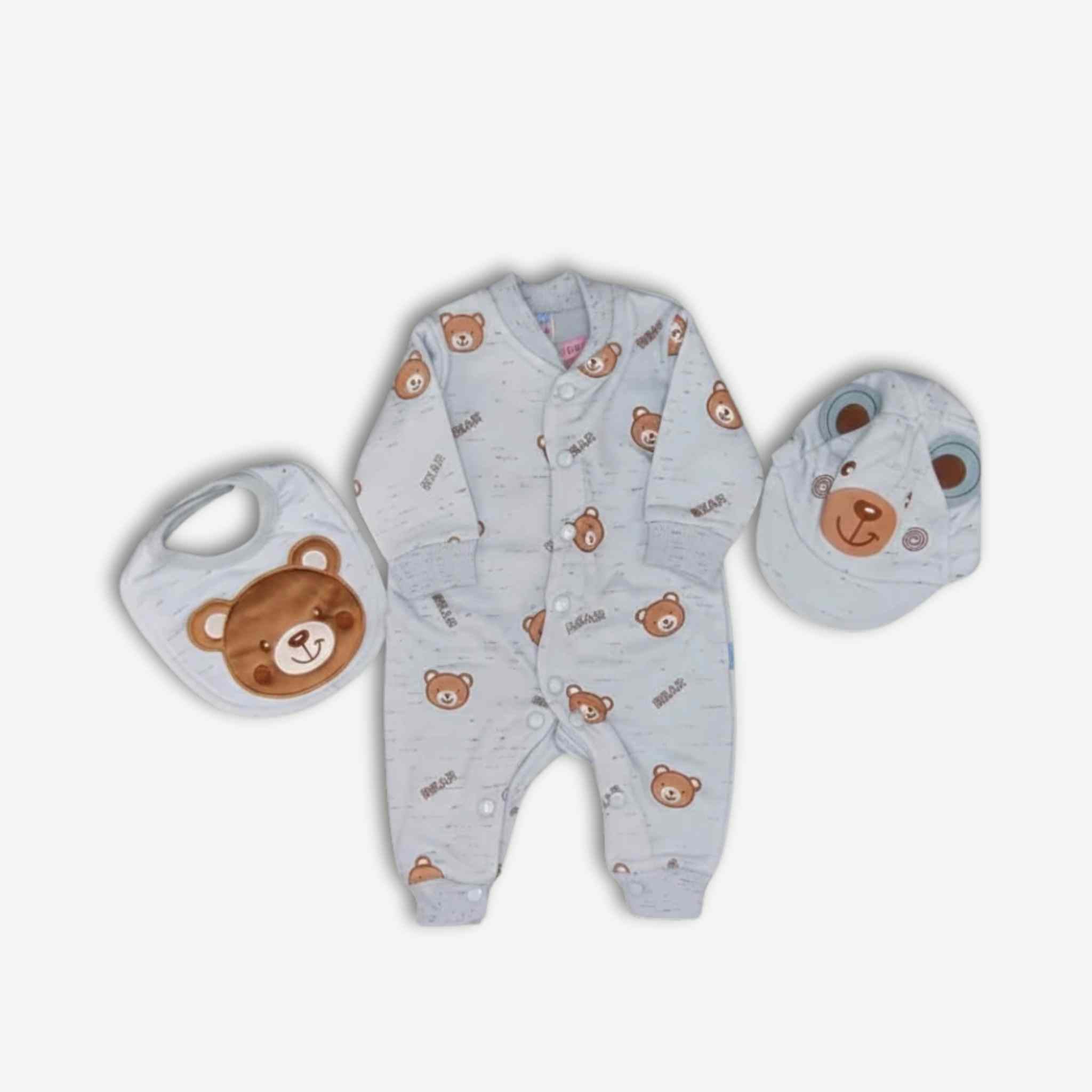Romper Suit Winter Set - 3pcs - Blue