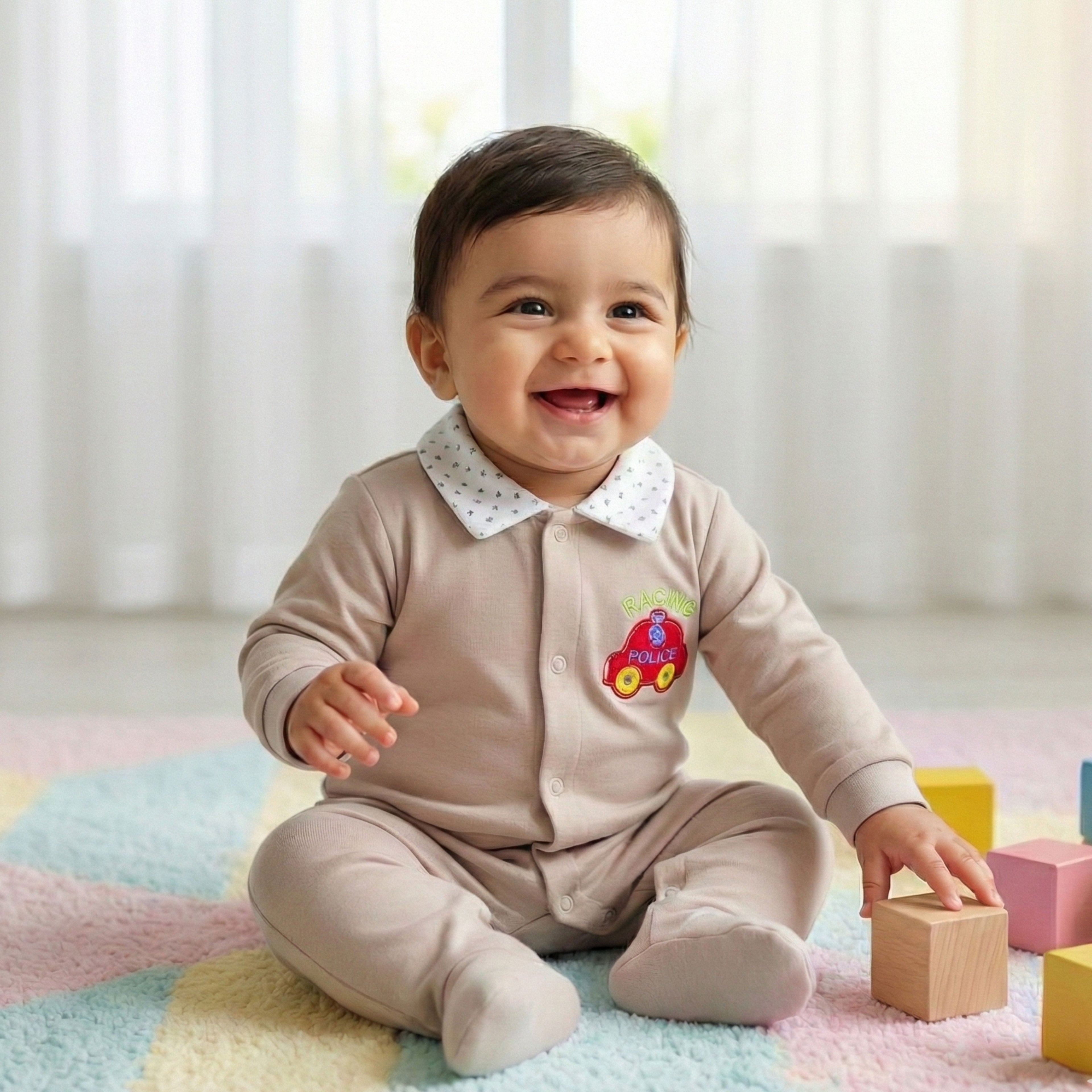 Romper Suit Daily Wear with Foot - Newborn (0-3 months)