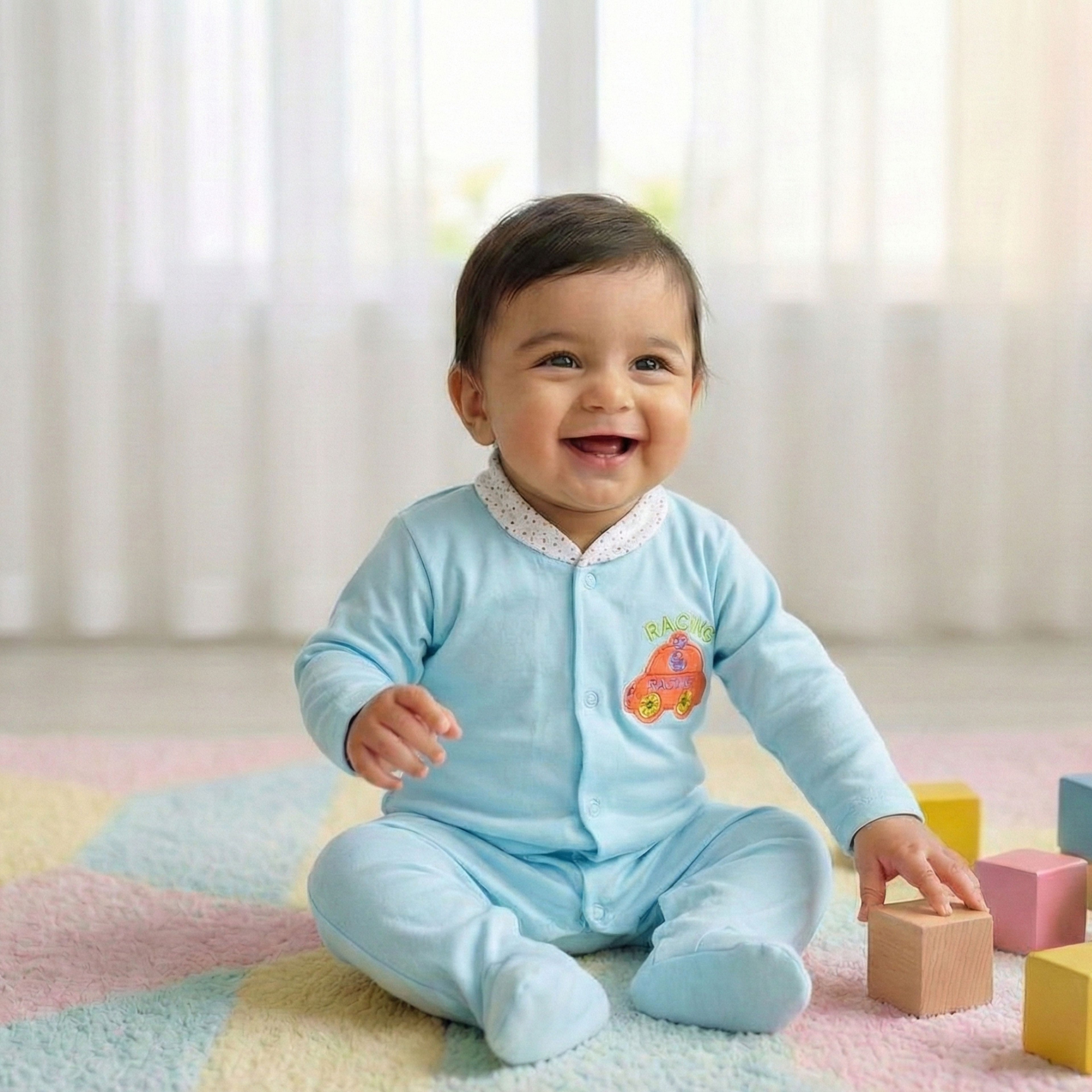 Romper Suit Daily Wear with Foot - Newborn (0-3 months)