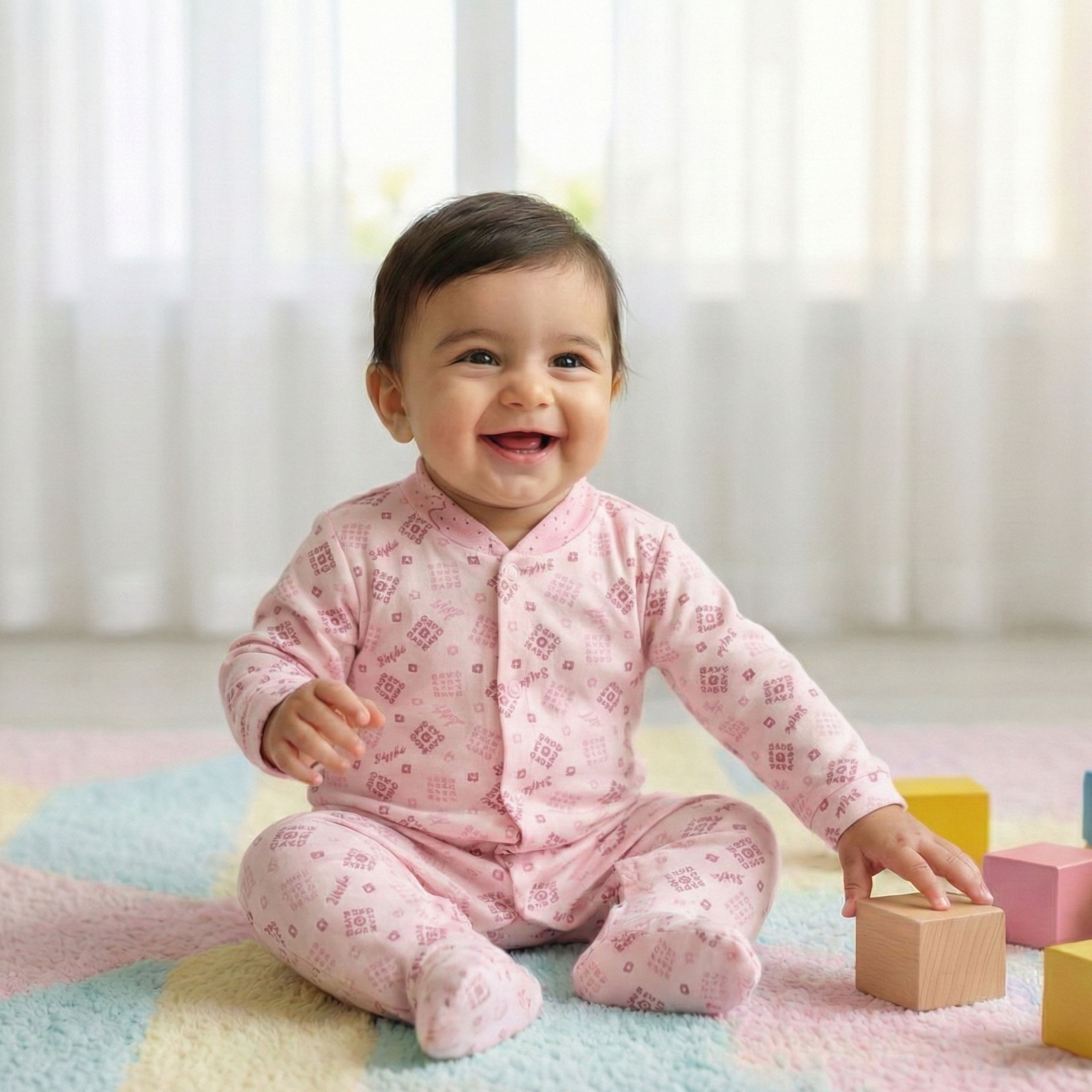 Romper Suit Daily Wear with Foot - Newborn (0-3 months)
