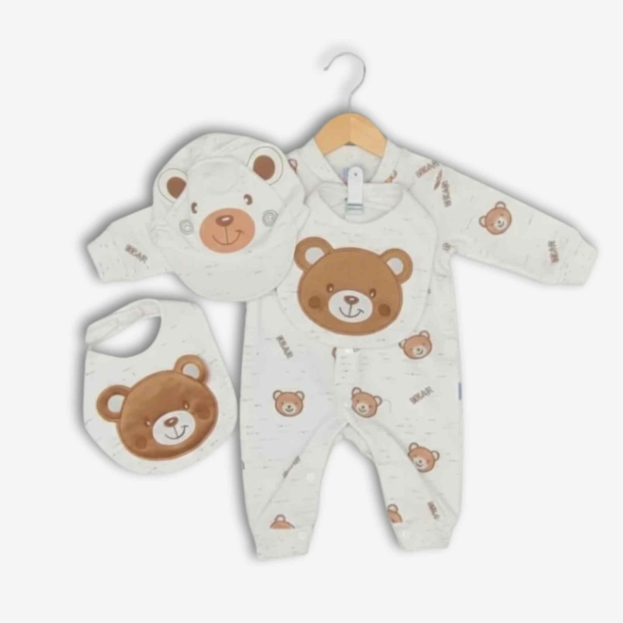 Romper Suit Winter Set - 3pcs - White
