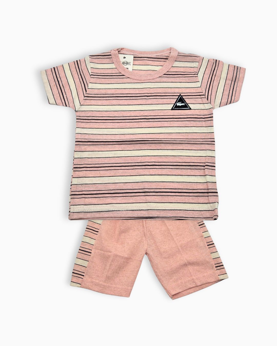 Baby 2-Piece Casual T-Shirt & Shorts Set-Pink
