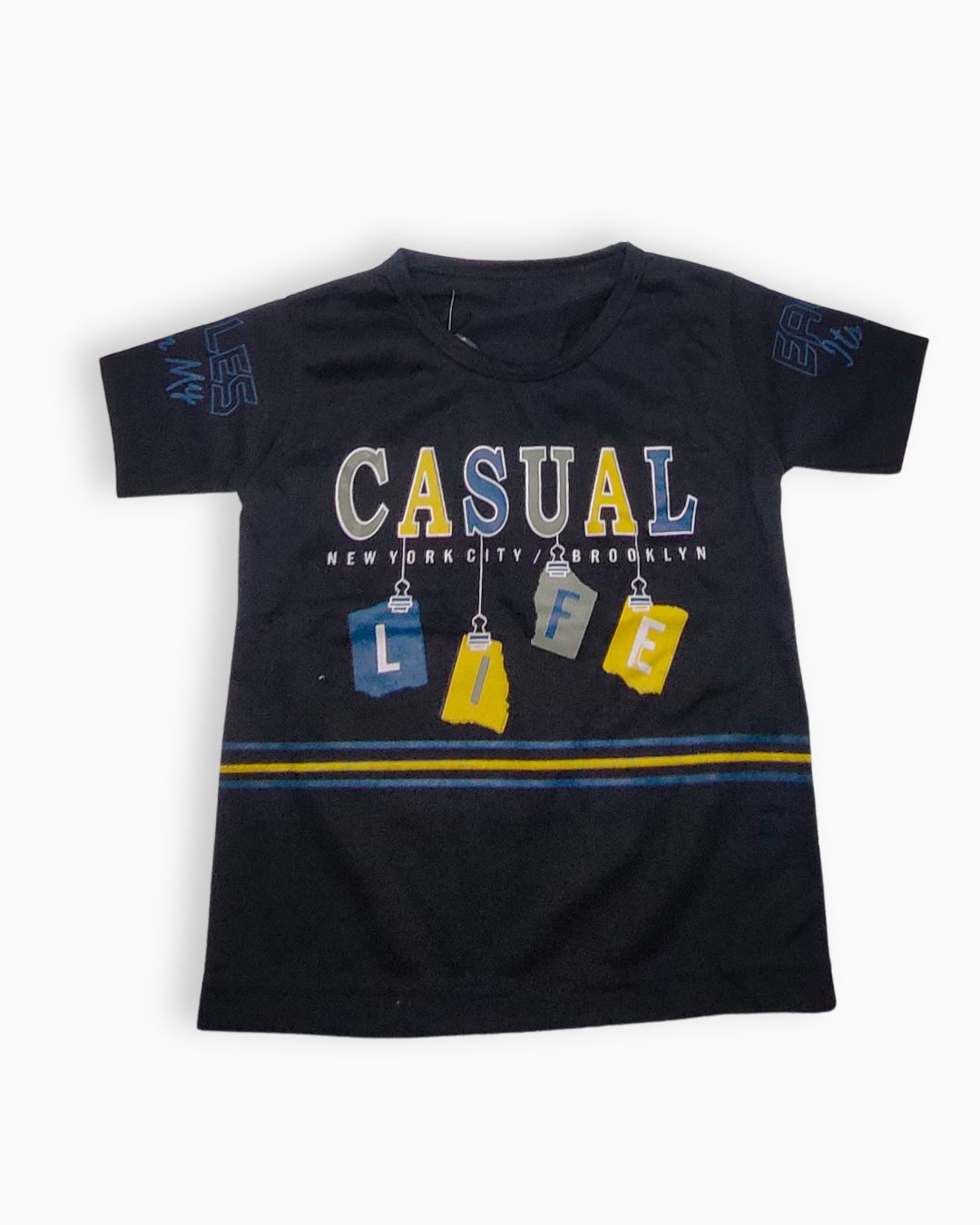 Boys Casual Life T-Shirt & Shorts Set - Black-Zinc