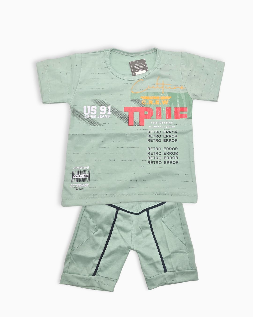 Boys Casual Summer Outfit 2Pcs - Green