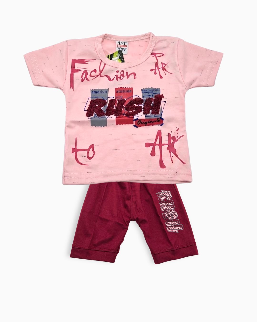 Boys Rush Street-Art 2Pcs Set-Maroon