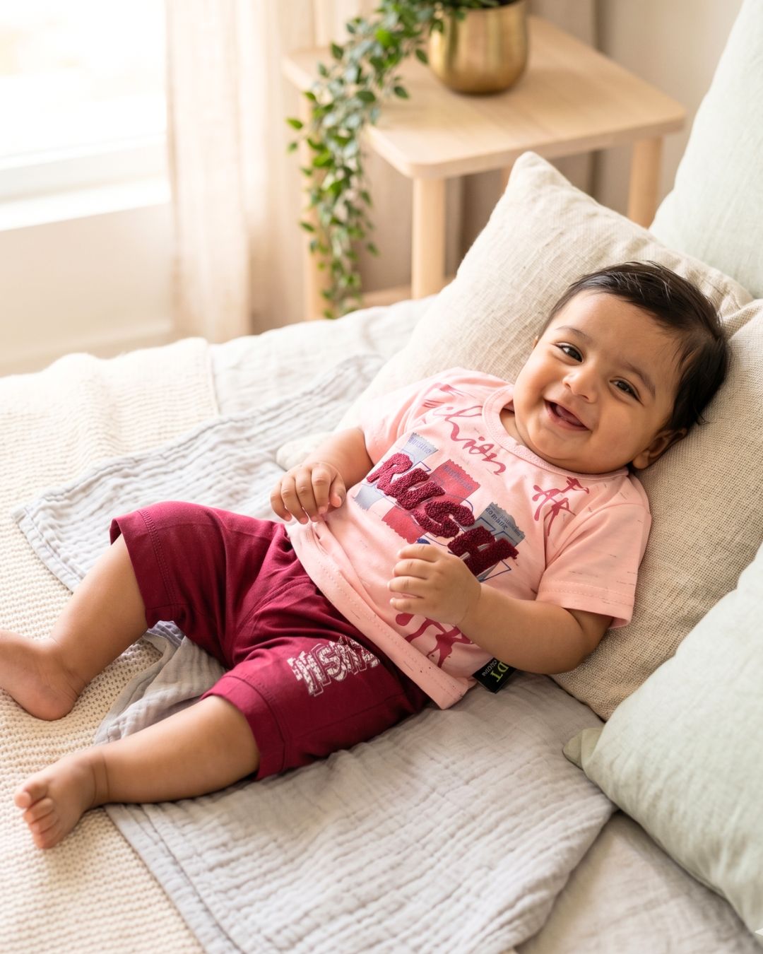 Boys Rush Street-Art 2Pcs Set-Maroon