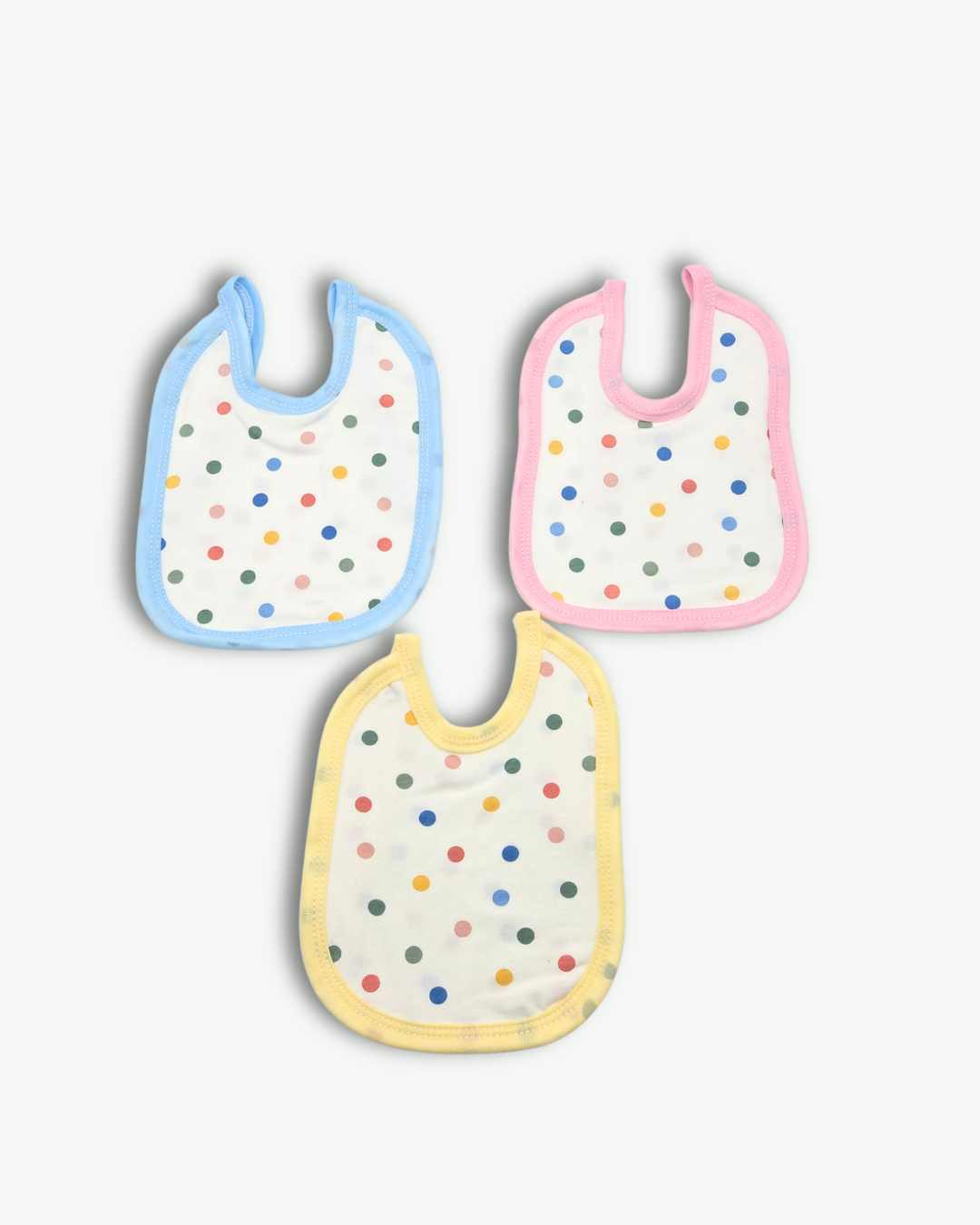 Colorful Polka Dot Baby Bibs (Pack of 3)