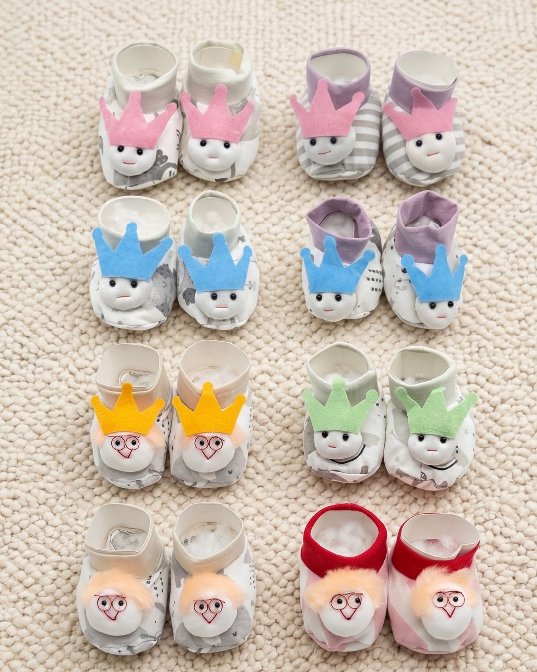 Crown Plush Baby Booties