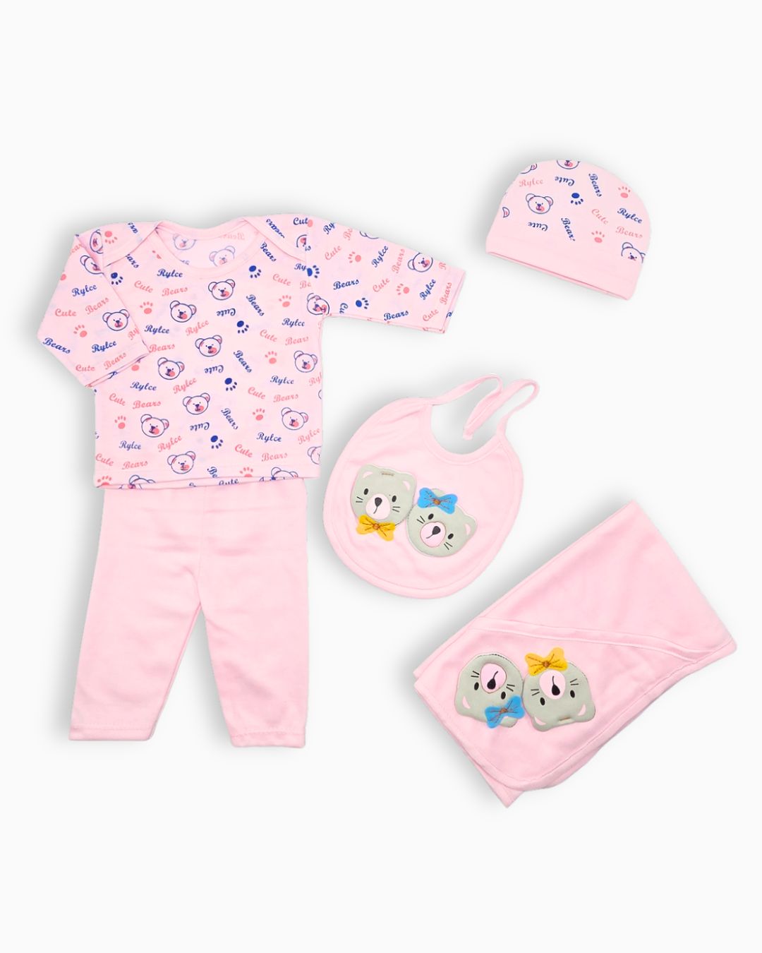 Cuddle Cub Bear 5-Piece - Pink